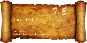 Tasi Emil névjegykártya