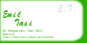 emil tasi business card